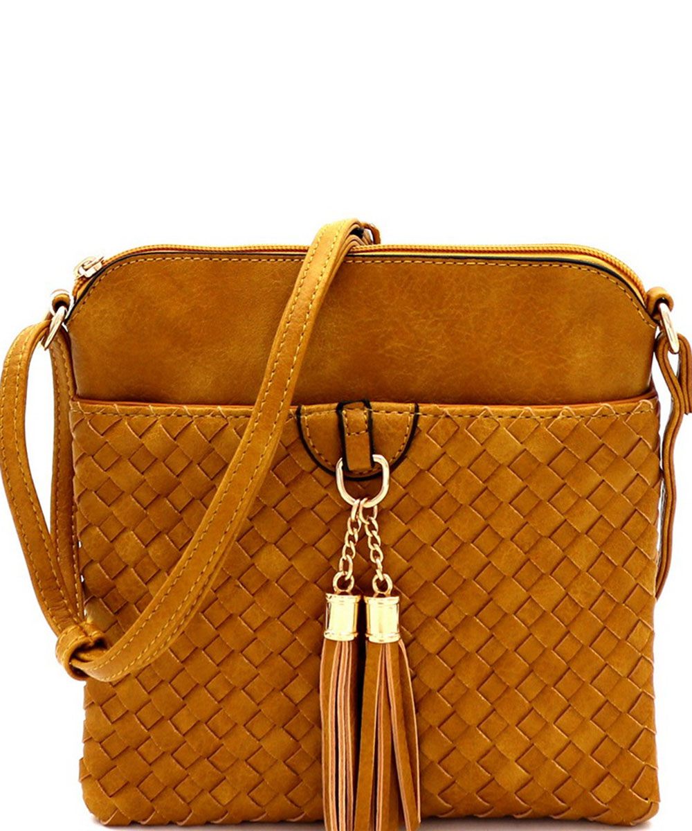 Fame Weave & Wander Intricate Tassel Braided Crossbody Bag